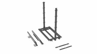 Kesseböhmer DISPENSA Junior III. vasalatszett 400 mm fenéklapra szerelhető, kosarak nélkül Anthracite #1