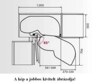 Kesseböhmer LeMans II 600mm balos ARENAClassic Szürke Szett 600-750mm #3