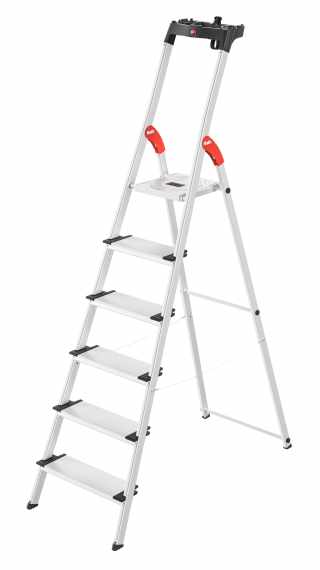 HAILO L80 Comfortline összecsukható aluminium létra 6 lépcsős #1