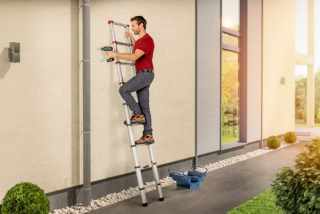 HAILO T80 FlexLine teleszkópos biztonsági létra alumíniumból 13 lépcsős #5