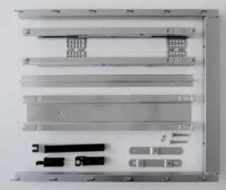 Kesseböhmer DISPENSA Junior slim vasalatszett fenéklapra szerelhető, magasság: 695-783mm, kosarak nélkül Silver #1