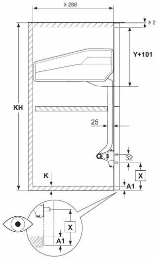 Kesseböhmer FREEfold típus E4fo felnyíló vasalat 580-650 mm #2