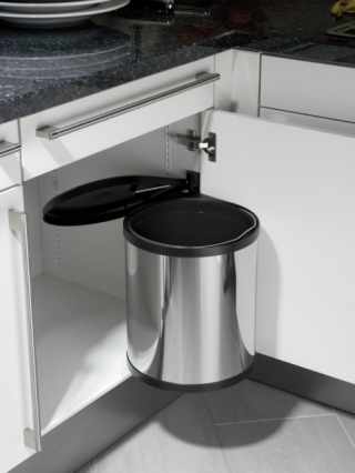 HAILO Compact-Box M ajtóra szerelhető szemetes rozsdamentes acél 15 L #4