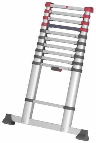 HAILO T80 FlexLine teleszkópos biztonsági létra alumíniumból 11 lépcsős #1