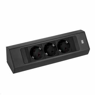 Bachmann CASIA2 Univerzális sarokdugalj 3x230V fekete #1