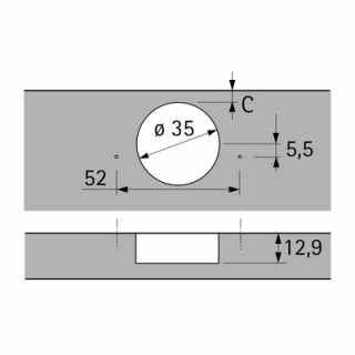 Hettich Sensys 110° közézáródó pánt, Silent System rendszer nélkül, önzáró funkcióval (Sensys 8645) #3
