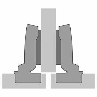 Hettich Sensys 110° félig ráütődő pánt, Silent System rendszer nélkül, önzáró funkció nélkül, fogantyú nélküli alkalmazáshoz (Sensys 8675) #4