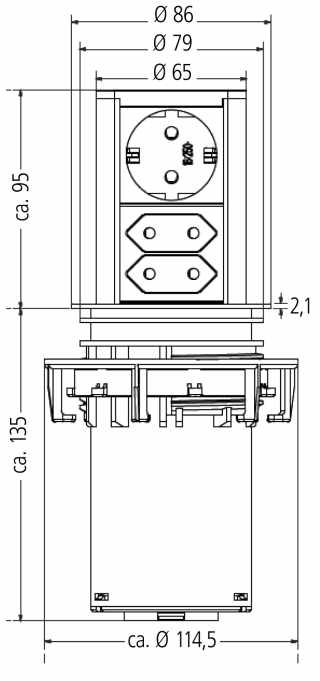 Bachmann ELEVATOR 1x230V Dugalj+dupla usb töltő #4