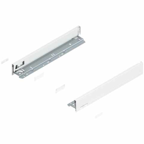 BLUM (770N4502S  Z R+L  V1 SW-M) LEGRABOX káva, magassága N (66,5 mm), NH=450 mm, jobb+bal Selyemfehér matt