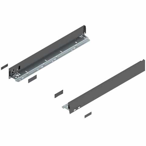 BLUM (770N5502S  Z R+L  V1 OG-M) LEGRABOX káva, magassága N (66,5 mm), NH=550 mm, jobb+bal Orionszürke matt