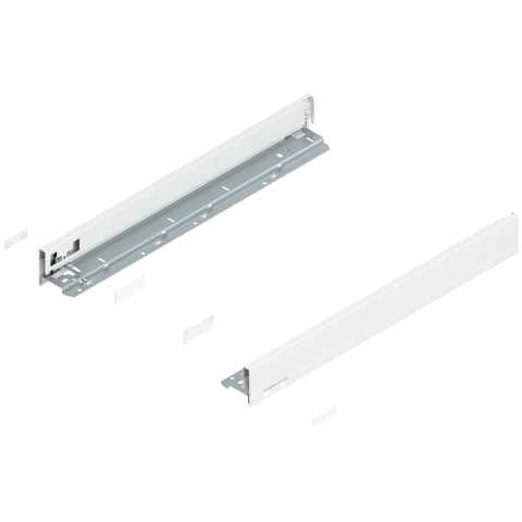 BLUM (770N5502S  Z R+L  V1 SW-M) LEGRABOX káva, magassága N (66,5 mm), NH=550 mm, jobb+bal Selyemfehér matt