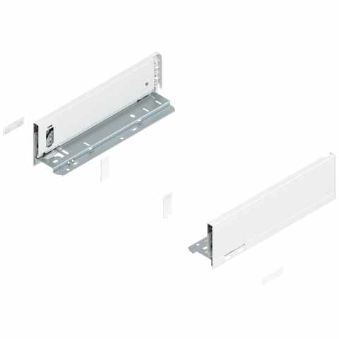BLUM (770M3002S  Z R+L  V1 SW-M) LEGRABOX káva, magassága M (90,5 mm), NH=300 mm, jobb+bal Selyemfehér matt