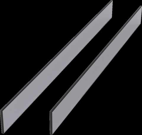 Kesseböhmer CONERO edzett szürke biztonsági üveg kihúzható belső fiókhoz 72  H / Korpusz belső szélesség: 760-820 mm