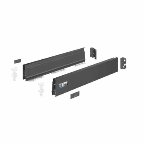 Hettich Atira fiók szett, 470 mm antracit magasság 70 mm (ipari kiszerelésből)