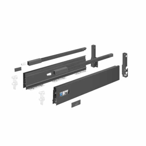 Hettich Atira fiók szett, 470 mm antracit magasság 144 mm (ipari kiszerelésből)