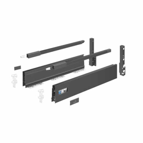 Hettich Atira fiók szett, 420 mm antracit magasság 176 mm (ipari kiszerelésből)